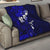 Fiji Masi Quilt Fijian Hibiscus Navy Blue Gold Version LT01 - Polynesian Pride