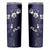 Fiji Masi Skinny Tumbler Fijian Hibiscus Tapa Navy Blue Version