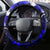 Fiji Masi Steering Wheel Cover Fijian Hibiscus Navy Blue Gold Version