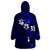 Fiji Masi Wearable Blanket Hoodie Fijian Hibiscus Navy Blue Gold Version LT01 - Polynesian Pride