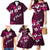 Fiji Masi Family Matching Mermaid Dress and Hawaiian Shirt Fijian Hibiscus Tapa Pink Version LT01 - Polynesian Pride