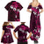 Fiji Masi Family Matching Summer Maxi Dress and Hawaiian Shirt Fijian Hibiscus Tapa Pink Version LT01 - Polynesian Pride