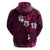 Fiji Masi Hoodie Fijian Hibiscus Tapa Pink Version LT01 - Polynesian Pride