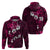 Fiji Masi Hoodie Fijian Hibiscus Tapa Pink Version LT01 - Polynesian Pride