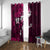 Fiji Masi Window Curtain Fijian Hibiscus Tapa Pink Version LT01 With Grommets Pink - Polynesian Pride