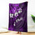 Fiji Masi Blanket Fijian Hibiscus Tapa Purple Version LT01 Purple - Polynesian Pride