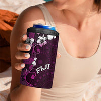 Fiji Masi 4 in 1 Can Cooler Tumbler Fijian Hibiscus Tapa Purple Version LT01 - Polynesian Pride