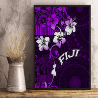 Fiji Masi Canvas Wall Art Fijian Hibiscus Tapa Purple Version LT01 - Polynesian Pride