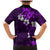 Fiji Masi Family Matching Mermaid Dress and Hawaiian Shirt Fijian Hibiscus Tapa Purple Version LT01 - Polynesian Pride