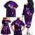 Fiji Masi Family Matching Off Shoulder Long Sleeve Dress and Hawaiian Shirt Fijian Hibiscus Tapa Purple Version LT01 - Polynesian Pride