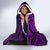 Fiji Masi Hooded Blanket Fijian Hibiscus Tapa Purple Version LT01 - Polynesian Pride