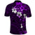 Fiji Masi Polo Shirt Fijian Hibiscus Tapa Purple Version LT01 - Polynesian Pride