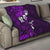 Fiji Masi Quilt Fijian Hibiscus Tapa Purple Version LT01 - Polynesian Pride