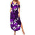 Fiji Masi Summer Maxi Dress Fijian Hibiscus Tapa Purple Version LT01 Women Purple - Polynesian Pride