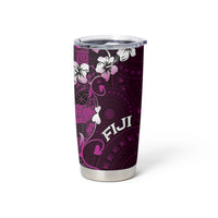 Fiji Masi Tumbler Cup Fijian Hibiscus Tapa Purple Version LT01 - Polynesian Pride