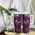 Fiji Masi Tumbler With Handle Fijian Hibiscus Tapa Purple Version