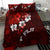 Fiji Masi Bedding Set Fijian Hibiscus Tapa Red Version LT01 - Polynesian Pride