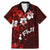 Fiji Masi Family Matching Mermaid Dress and Hawaiian Shirt Fijian Hibiscus Tapa Red Version LT01 Dad's Shirt - Short Sleeve Red - Polynesian Pride