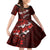 Fiji Masi Family Matching Off Shoulder Short Dress and Hawaiian Shirt Fijian Hibiscus Tapa Red Version LT01 Daughter's Dress Red - Polynesian Pride