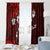 Fiji Masi Window Curtain Fijian Hibiscus Tapa Red Version LT01 - Polynesian Pride