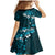 Fiji Masi Family Matching Mermaid Dress and Hawaiian Shirt Fijian Hibiscus Tapa Sky Blue Version LT01 - Polynesian Pride