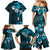 Fiji Masi Family Matching Mermaid Dress and Hawaiian Shirt Fijian Hibiscus Tapa Sky Blue Version LT01 - Polynesian Pride