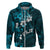 Fiji Masi Hoodie Fijian Hibiscus Tapa Sky Blue Version LT01 Zip Hoodie Blue - Polynesian Pride