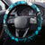 Fiji Masi Steering Wheel Cover Fijian Hibiscus Tapa Sky Blue Version