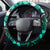 Fiji Masi Steering Wheel Cover Fijian Hibiscus Tapa Turquoise Version