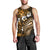 Fiji Masi Paisley With Hibiscus Tapa Men Tank Top Gold Version LT01 - Polynesian Pride