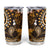 Fiji Masi Paisley With Hibiscus Tapa Tumbler Cup Gold Version