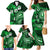 Fiji Masi Paisley With Hibiscus Tapa Family Matching Mermaid Dress and Hawaiian Shirt Green Version LT01 - Polynesian Pride