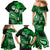 Fiji Masi Paisley With Hibiscus Tapa Family Matching Mermaid Dress and Hawaiian Shirt Green Version LT01 - Polynesian Pride