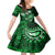 Fiji Masi Paisley With Hibiscus Tapa Family Matching Puletasi Dress and Hawaiian Shirt Green Version LT01 Daughter's Dress Green - Polynesian Pride