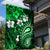 Fiji Masi Paisley With Hibiscus Tapa Garden Flag Green Version LT01 - Polynesian Pride