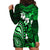 Fiji Masi Paisley With Hibiscus Tapa Hoodie Dress Green Version LT01 - Polynesian Pride