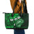 Fiji Masi Paisley With Hibiscus Tapa Leather Tote Bag Green Version LT01 - Polynesian Pride