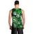 Fiji Masi Paisley With Hibiscus Tapa Men Tank Top Green Version LT01 - Polynesian Pride