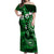 Fiji Masi Paisley With Hibiscus Tapa Off Shoulder Maxi Dress Green Version LT01 Women Green - Polynesian Pride