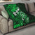 Fiji Masi Paisley With Hibiscus Tapa Quilt Green Version LT01 - Polynesian Pride