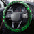 Fiji Masi Paisley With Hibiscus Tapa Steering Wheel Cover Green Version