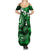 Fiji Masi Paisley With Hibiscus Tapa Summer Maxi Dress Green Version LT01 - Polynesian Pride