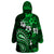 Fiji Masi Paisley With Hibiscus Tapa Wearable Blanket Hoodie Green Version LT01 - Polynesian Pride