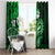 Fiji Masi Paisley With Hibiscus Tapa Window Curtain Green Version LT01 - Polynesian Pride