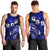 Fiji Masi Paisley With Hibiscus Tapa Men Tank Top Navy Blue Version LT01 - Polynesian Pride