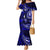 Fiji Masi Paisley With Hibiscus Tapa Mermaid Dress Navy Blue Version LT01 Women Blue - Polynesian Pride