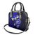 Fiji Masi Paisley With Hibiscus Tapa Shoulder Handbag Navy Blue Version LT01 - Polynesian Pride