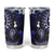 Fiji Masi Paisley With Hibiscus Tapa Tumbler Cup Navy Blue Version