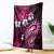 Fiji Masi Paisley With Hibiscus Tapa Blanket Pink Version LT01 Pink - Polynesian Pride