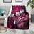 Fiji Masi Paisley With Hibiscus Tapa Blanket Pink Version LT01 - Polynesian Pride